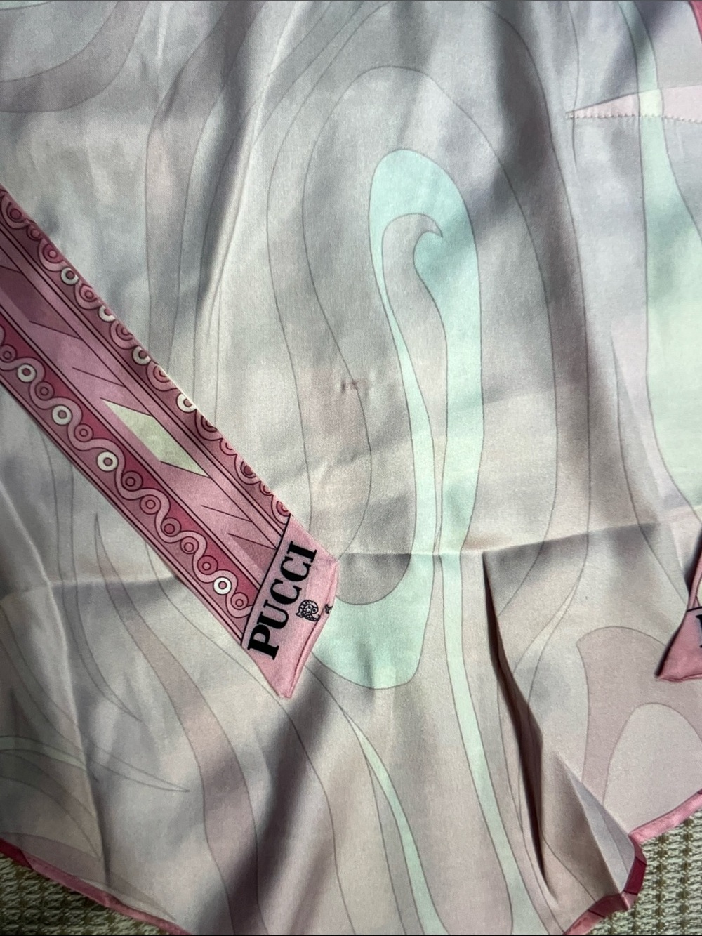 Emilio Pucci Pink & Cream Abstract Halter Tank - Picture 8 of 9